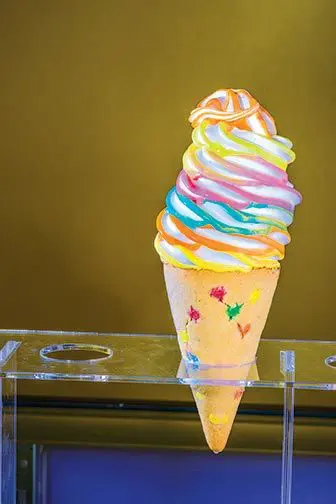 ice cream cone from donutz on a stick