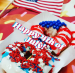4th of july donuts on a stick